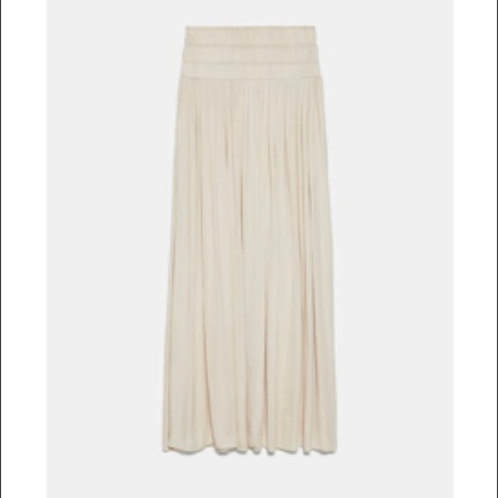 Zara high waist ruched maxi skirt